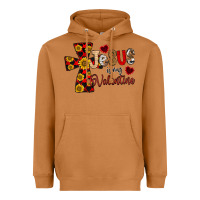 Meerkat Jesus is My Valentine Cross Heavyweight Hoodie - CowhideDigitalArt