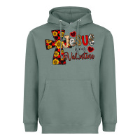 Sage Jesus is My Valentine Cross Heavyweight Hoodie - CowhideDigitalArt