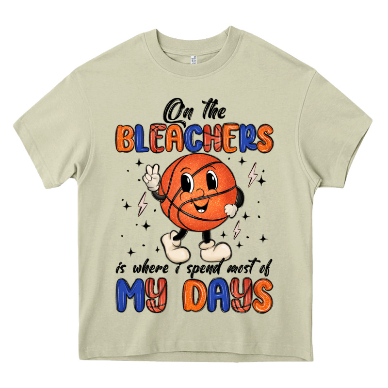 On The Bleachers Is Where I Spend Most Of My Days Heavy Core Tee by MaliasSmallBusiness | Teevron