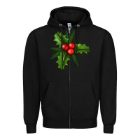 Black Mistletoe Zipper Hoodie - BundleAndBundleShop
