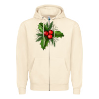 Sandshell Mistletoe Zipper Hoodie - BundleAndBundleShop