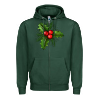 Sports Green Mistletoe Zipper Hoodie - BundleAndBundleShop
