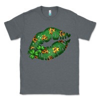 Charcoal Heather Green and Leopard Patterned Irish Day Lips Classic Tee - Bettercallsaul