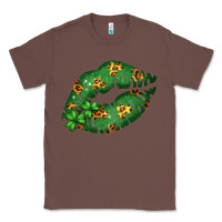 Chestnut Green and Leopard Patterned Irish Day Lips Classic Tee - Bettercallsaul