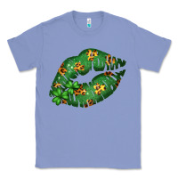 Colony Blue Green and Leopard Patterned Irish Day Lips Classic Tee - Bettercallsaul