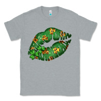 Heather Grey Green and Leopard Patterned Irish Day Lips Classic Tee - Bettercallsaul