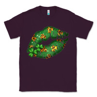 Plum Green and Leopard Patterned Irish Day Lips Classic Tee - Bettercallsaul