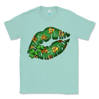 Seafoam Green and Leopard Patterned Irish Day Lips Classic Tee - Bettercallsaul