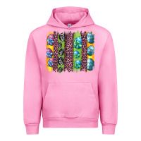 Fuchsia Pink easter eggs and leopard brushstrokes Urban Hoodie - Artiststas