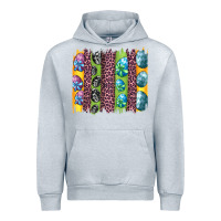 Heather Grey easter eggs and leopard brushstrokes Urban Hoodie - Artiststas