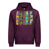 Mauve Wine easter eggs and leopard brushstrokes Urban Hoodie - Artiststas