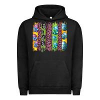 Pigment Black easter eggs and leopard brushstrokes Urban Hoodie - Artiststas