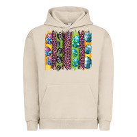 Pigment French Oak easter eggs and leopard brushstrokes Urban Hoodie - Artiststas