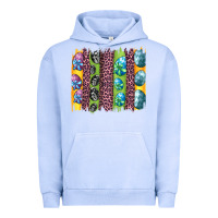 Pigment Grape Ice easter eggs and leopard brushstrokes Urban Hoodie - Artiststas