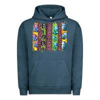 Pigment Midnight Navy easter eggs and leopard brushstrokes Urban Hoodie - Artiststas
