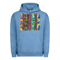 Pigment Pebble Blue easter eggs and leopard brushstrokes Urban Hoodie - Artiststas
