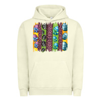 Pigment Pistachio easter eggs and leopard brushstrokes Urban Hoodie - Artiststas