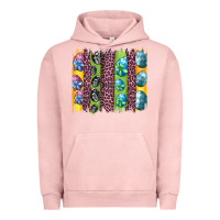 Pigment Salmon easter eggs and leopard brushstrokes Urban Hoodie - Artiststas