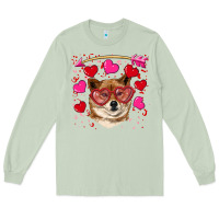 Matcha valentine's shiba inu Long Sleeve Tee - RanaPortraitStore