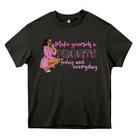 Asphalt make yourself a priority today and everyday afro w Heavy Core Tee - NancyCooperArtShop