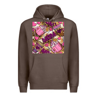 Coffee mom coffee cups with leopard seamless pattern bbs Premium Hoodie - BundleAndBundleShop