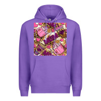 Purple mom coffee cups with leopard seamless pattern bbs Premium Hoodie - BundleAndBundleShop