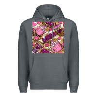 Rock mom coffee cups with leopard seamless pattern bbs Premium Hoodie - BundleAndBundleShop