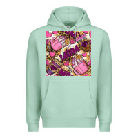 Seafoam mom coffee cups with leopard seamless pattern bbs Premium Hoodie - BundleAndBundleShop