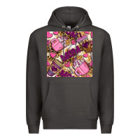Smoke mom coffee cups with leopard seamless pattern bbs Premium Hoodie - BundleAndBundleShop