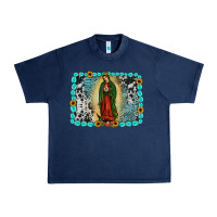 Navy Gemstone our lady of Guadalupe Urban Heavy Tee - JahusDesignShop