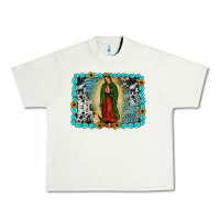 Pistachio Gemstone our lady of Guadalupe Urban Heavy Tee - JahusDesignShop