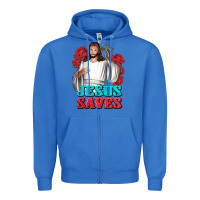 True Royal Jesus Saves Zipper Hoodie - BundleAndBundleShop