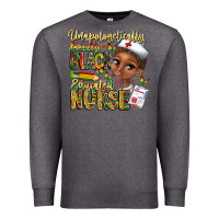 Charcoal Heather unapologetically pretty black educated nurse Premium Sweatshirt - CowhideDigitalArt