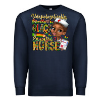 Navy unapologetically pretty black educated nurse Premium Sweatshirt - CowhideDigitalArt