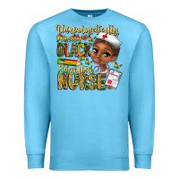 Ocean Blue unapologetically pretty black educated nurse Premium Sweatshirt - CowhideDigitalArt