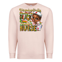 Pale Pink unapologetically pretty black educated nurse Premium Sweatshirt - CowhideDigitalArt