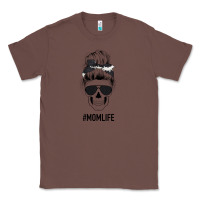 Chestnut Black Glitter Cowhide Patterned Mom Skull Classic Tee - Bettercallsaul
