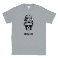 Heather Grey Black Glitter Cowhide Patterned Mom Skull Classic Tee - Bettercallsaul