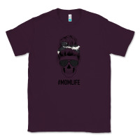Plum Black Glitter Cowhide Patterned Mom Skull Classic Tee - Bettercallsaul