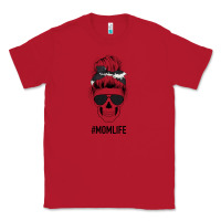 Red Black Glitter Cowhide Patterned Mom Skull Classic Tee - Bettercallsaul