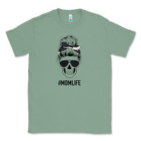 Sage Black Glitter Cowhide Patterned Mom Skull Classic Tee - Bettercallsaul