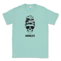 Seafoam Black Glitter Cowhide Patterned Mom Skull Classic Tee - Bettercallsaul