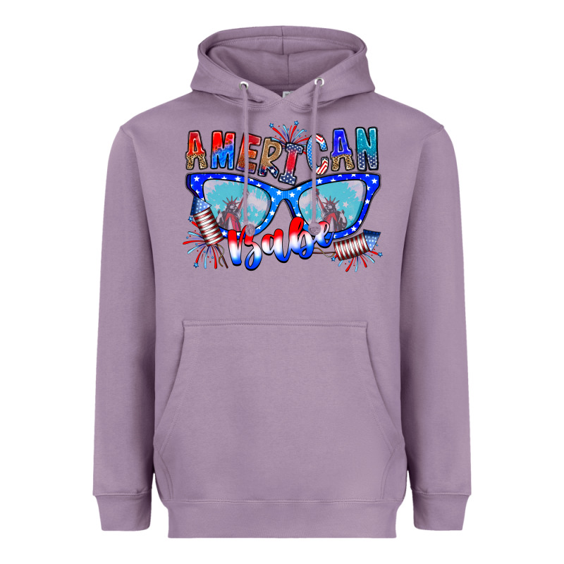 American Babe Heavyweight Hoodie by CowhideDigitalArt | Teevron