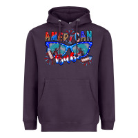 Plum American babe Heavyweight Hoodie - CowhideDigitalArt