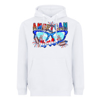 White American babe Heavyweight Hoodie - CowhideDigitalArt