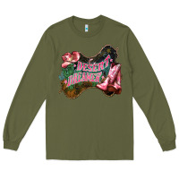 Army Green Desert dreamer Cowgirl boots hat Long Sleeve Tee - HowdyJamesFarm