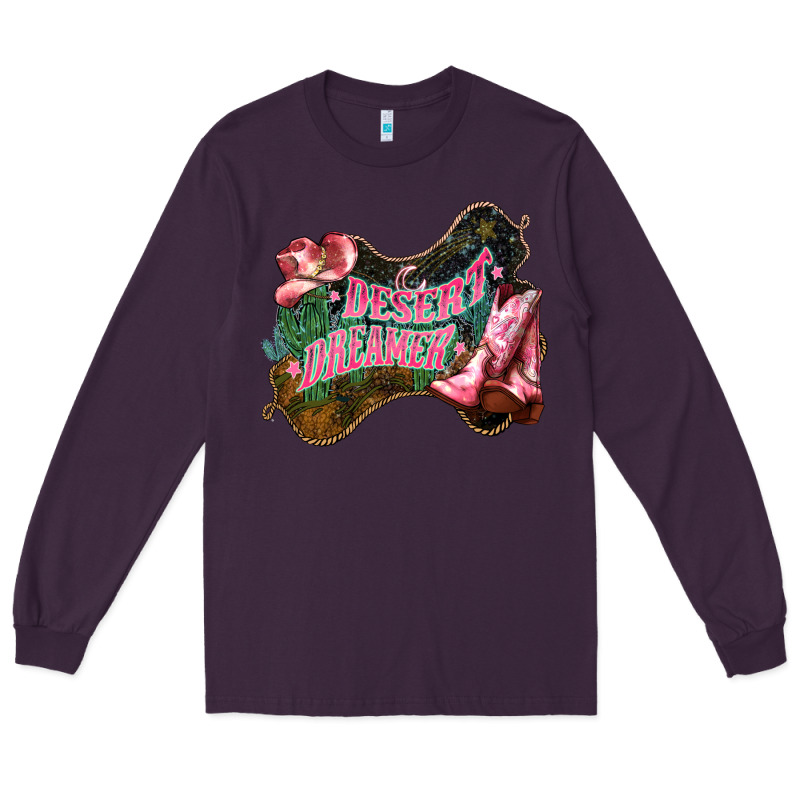 Desert Dreamer Cowgirl Boots Hat Long Sleeve Tee by HowdyJamesFarm | Teevron