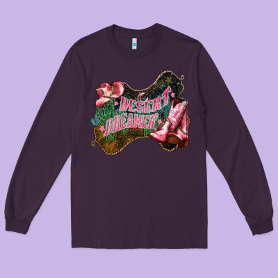 Desert Dreamer Cowgirl Boots Hat Long Sleeve Tee Designed By Howdyjamesfarm