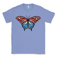 Colony Blue Patriotic American Butterfly Classic Tee - LillyAllenDesigns