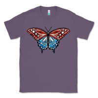 Lavender Patriotic American Butterfly Classic Tee - LillyAllenDesigns